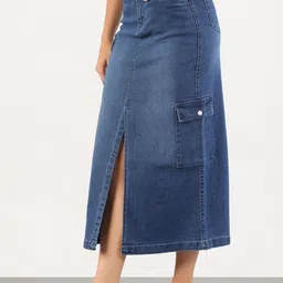 SHOWOFFFF Denim Midi Pencil Skirts image 2