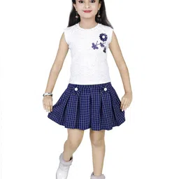 ZADMUS Girls Embellished Pure Cotton Top With Skirt-picture-39