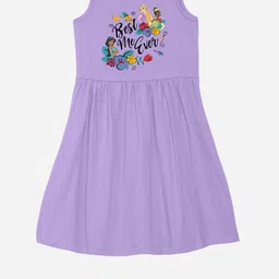 YK Disney Girls Graphic Print Fit & Flare Dress-image-48