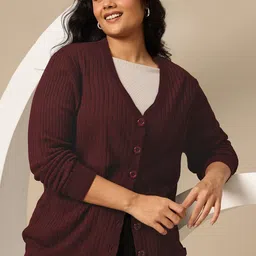 Sztori Plus size Ribbed Cardigan-image-85