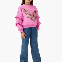 Juniors by Babyshop Girls Printed Pullover Sweatshirt image 4