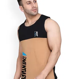 SLOWLORIS Pack Of 2 Printed Combed Cotton Gym Vests VSL26 CMB(CHS LGTGREEN)(ADV BLACKRUST) image 3