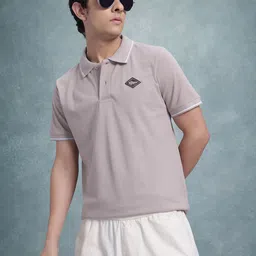The Roadster Lifestyle Co. Men Polo Collar Applique T-shirt-picture-26