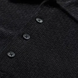 Snitch Textured Polo Collar Slim Fit T-shirt image 5