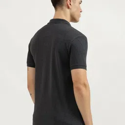 United Colors of Benetton Men Geometric Printed Polo Collar Pure Cotton T-Shirt image 4