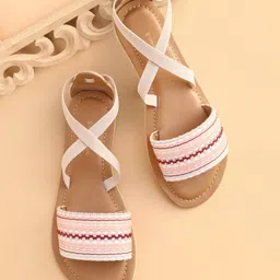 Earthy Touch Premium Ethnic Print Slip On Mojaris - Cream-picture-12