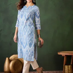 Sangria Printed Floral Kurta image 4