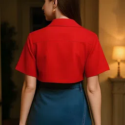 don't be basic Cotton Crop Top image 2