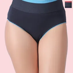 Lady Lyka Women Pack Of 3 Colourblocked Mid Rise Anti Microbial Hipster Briefs image 3