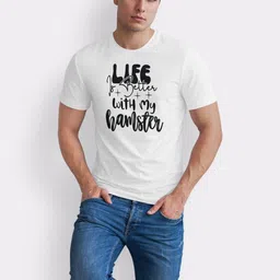 Seekbuylove Men Typography Printed Bio Finish T-shirt image 2