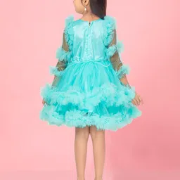 Sangria Girls Embellished Net Frock image 2