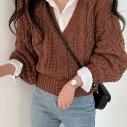 StyleCast Women Cable Knit Long Sleeves Cardigan-image-71