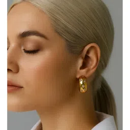 VIEN White Anti-Tarnish Gold Plated Stud Earrings-picture-16