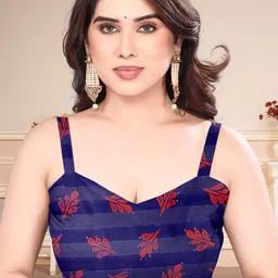 SUPERLAXMI Pure Georgette Saree With Blouse Piece image 4