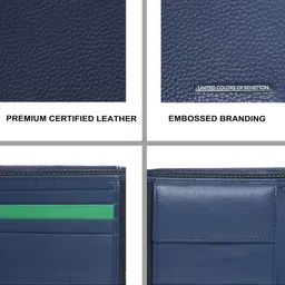 United Colors of Benetton Men Textured Leather Two Fold Wallet with SIM Card Holder image 3