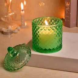 Myntra Elegant Homes Green 1 pieces Jar Candle-image-38