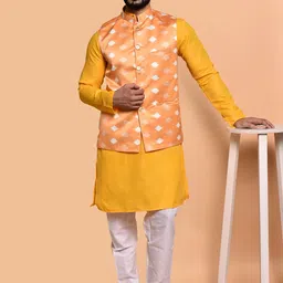 PRINTCULTR Men Regular Pure Cotton Kurta with Trousers image 1