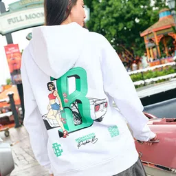 Bonkers Corner Women Printed Hooded Sweatshirt image 1