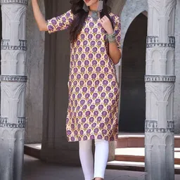 SZN Women Floral Printed Indie Florals Crepe Kurta image 3