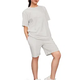 QOSHA Pure Cotton T-Shirt With Shorts Co-Ords image 4