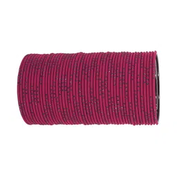 ZULKA Set Of 48 Solid Polka Dots Cutting Design Bangles-picture-17