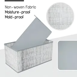 Aura Grey & White 6 Pieces Foldable Printed Drawer Organisers image 2