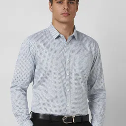 Van Heusen Men Spread Collar Geometric Printed Cotton Formal Shirt-picture-22