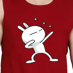 SLOWLORIS Pack Of 2 Graphic Printed Combed Cotton Gym Vests image 3