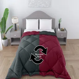 CHICERY Purple & Grey Geometric Heavy Winter Single Bed Comforter-picture-12