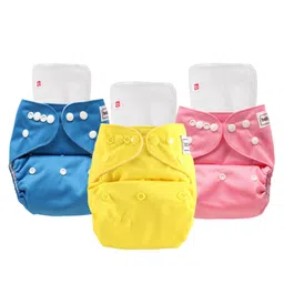 Babyhug Washable & Reusable Cloth Diaper with Inserts - Pack of 3-picture-23