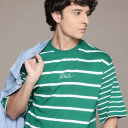The Roadster Lifestyle Co. Men Striped Relaxed Fit T-shirt-picture-36