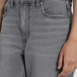 AMERICAN EAGLE OUTFITTERS Women Straight Fit Mid-Rise Light Fade Non Stretchable Jeans image 5