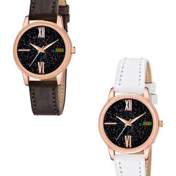 CSAMON Women Pack of 2 Textured Round Tang Regular Analogue Watches-C25RG-picture-29