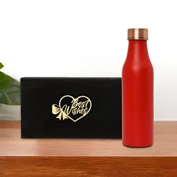 INTERNATIONAL GIFT Red Single Copper Solid Water Bottle-image-51