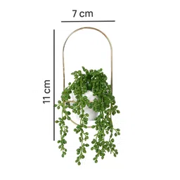 TAYHAA White 1 Pieces Hanging Succulent Artificial Plant With Pot image 4