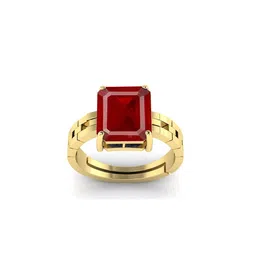 RRVGEM Gold Plated 10.00 KT Ruby Adjustable Ring-picture-18