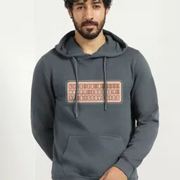 NOBERO Men Printed Hooded Sweatshirt image 2