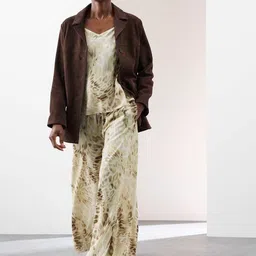 Marks & Spencer Women Printed High-Rise Wide Leg Trousers-picture-29