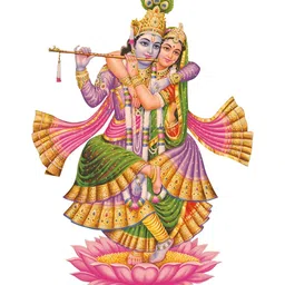 Decor Villa Multicolor Radha Krishna Wall Sticker-image-39