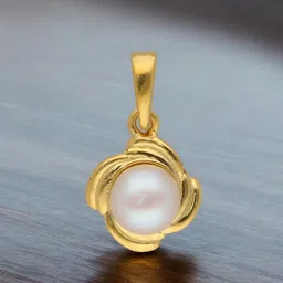 Sri Jagdamba Pearls Dealer Gold-Plated92.5 Sterling Silver Circular Pendant image 1