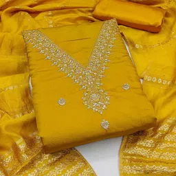 DIVASTRI Embroidered Unstitched Dress Material-picture-27