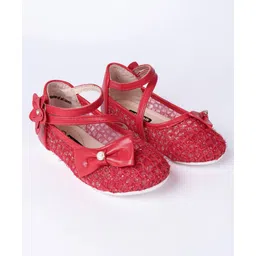 Cute Walk by Babyhug Bellies Bow Applique - Red image 2