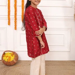 Biglilpeople Girls Ethnic Motifs Printed Regular Kurta with Trousers-image-39