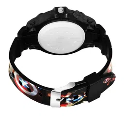 PAPIO Unisex Kids Dial & Straps Analogue LED Backlight Watch KD-104 BLACK CAPTAIN image 2