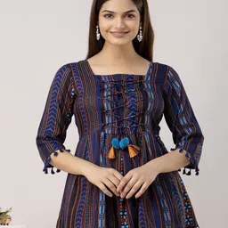 MERAAKI FASHION Women Tribal Printed Peplum Top-picture-33