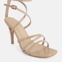 Get Glamr Strappy Stiletto Sandals With Buckle image 4