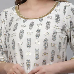 AURELIA Floral Printed Round Neck Straight Kurta & Palazzos image 4