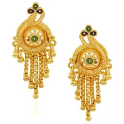 DZINETRENDZ Peacock Shaped Drop Earrings image 3