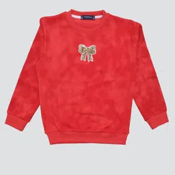 White Snow Girls Printed Sweatshirt image 1