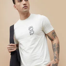 SmileyWorld Men Graphic Printed Round Neck Cotton Slim Fit T-shirt-picture-36